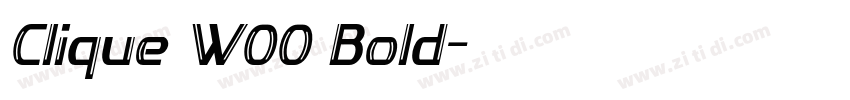 Clique W00 Bold字体转换